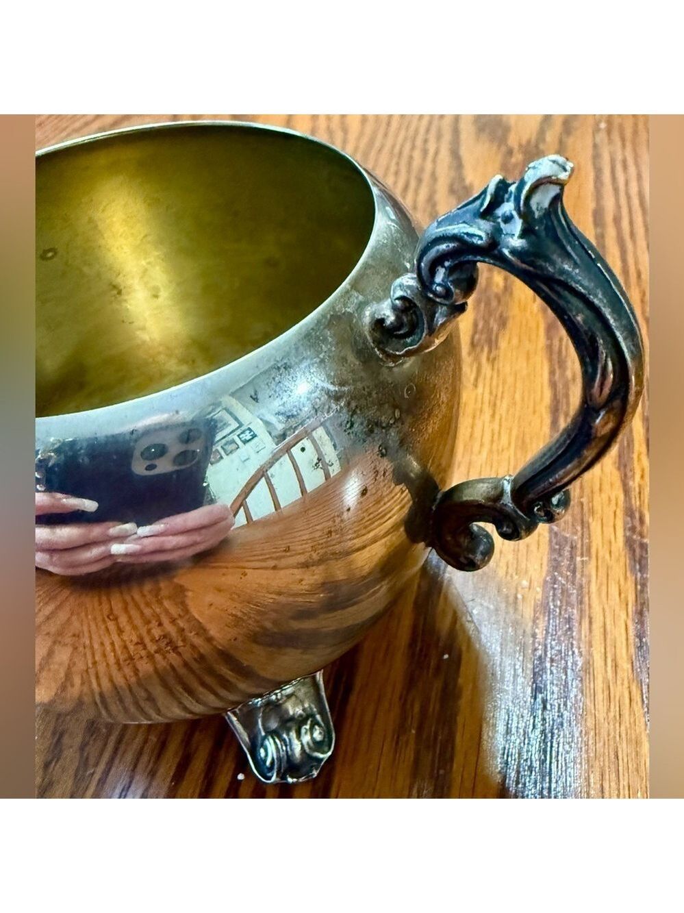 FB Rogers Silver Plated Creamer Ornate Handle Vintage - Picture 4 of 8